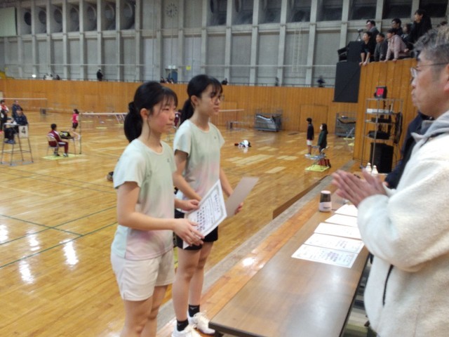 表彰を受ける選手たち